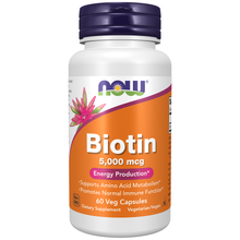 Biotin 5000 mcg 60 Вег капс (NOW)