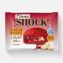 Печенье неглазированное Biscuit Light 40 г - красный бархат (FitnesSHOCK)