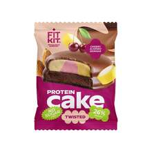 FitKit Protein Cake TWISTED 50 г - вишня-миндаль -банан