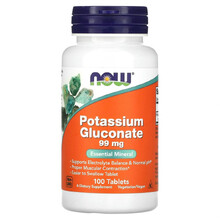 Potassium Gluconate 99 мг 100 таб (NOW)