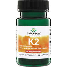 Vitamin K2 50 мкг 30 мягких капс (Swanson)