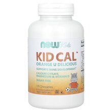 Kid Cal 100 Chewables - апельсин (NOW)