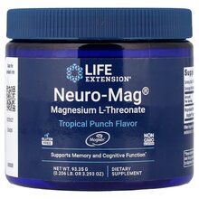 Neuro-Mag Magnesium L-Threonate 93,35 г - тропический пунш (Life Extension)