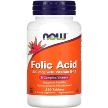 Folic Acid 800 мкг 250 таб (NOW)