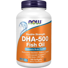 DHA 500 мг 180 мягких капс (NOW)