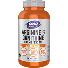 Arginine & Ornithine 500/250 250 Capsules (NOW)