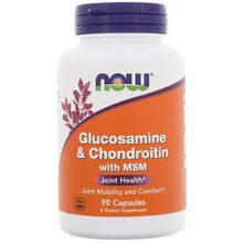 Glucosamine Chondroitin + MSM 90 Capsules (NOW)