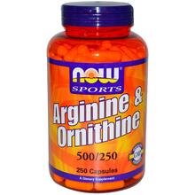 Arginine & Ornithine 500/250 250 Capsules (NOW)