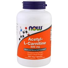Acetyl L-Carnitine 500 мг 200 Vcaps (NOW)