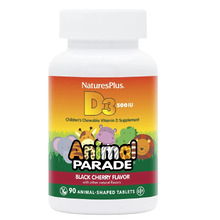Vitamin D3 500 IU Animal Parade 90 жев. таб - вишня (Nature's Plus)