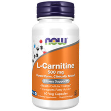 L-Carnitine Fitness Support 500 мг 60 Vcaps (NOW)