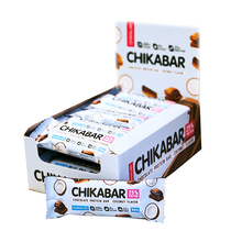 Батончик Chikabar 60 г - кокосовый с шоколадной начинкой