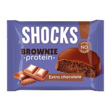 Брауни глазированный SHOCKS 50 г - шоколадный (FitnesSHOCK)