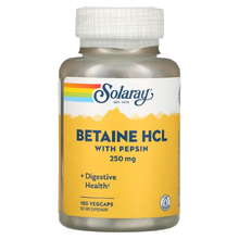 Betaine HCI with pepsin 250 мг 180 Вег капс (Solaray)