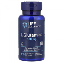L-Glutamine 500 мг 100 Вег капс (Life Extension)