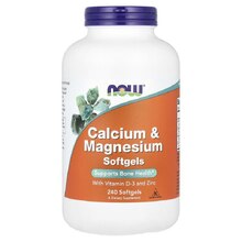 Calcium & Magnesium + D 240 Softgels (NOW)