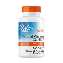 Natural Vitamin K2 MK-7 with MenaQ7 45 мкг 60 Вег капс (Doctors Best)