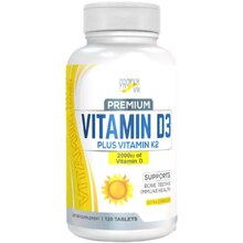 Premium Vitamin D3 2000 plus Vitamin K2 120 таб (Proper Vit)