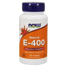 E-400 With Mixed Tocopherols 100 мягких капс (NOW)