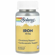 Iron 50 мг 60 Вег.капс (Solaray)