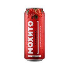 Напиток сильногазированный Мохито 450 мл - клубничный (Fitness Food Factory)