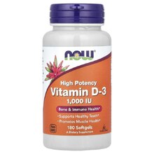 Vitamin D-3 1000 ед 180 капс (NOW)