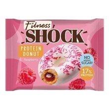 Пончики глазированные Protein Donut 70 г - с малиновой начинкой (FitnesSHOCK)