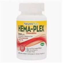 Hema-Plex Iron 60 жев.таб - ягодное ассорти (Nature's Plus)