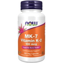 MK-7 Vitamin K2 100 мкг 120 Вег капс (NOW)