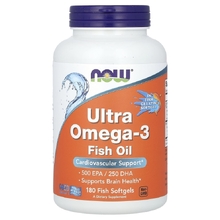 Ultra Omega-3 Fish Oil 500 EPA /250 DHA 180 мягких капс (NOW)