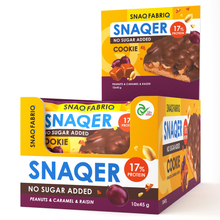 Cookie SNAQER 10*45 г - арахис-изюм-карамель