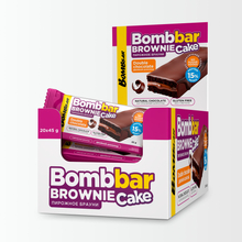 Пирожное протеиновое Brownie Cake 45 г - двойной шоколад (BOMBBAR)