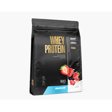 Whey Protein 900 г - клубничный молочный коктейль (Maxler)