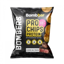 Чипсы BOMBBAR Protein Chips 50 г - стейк на гриле