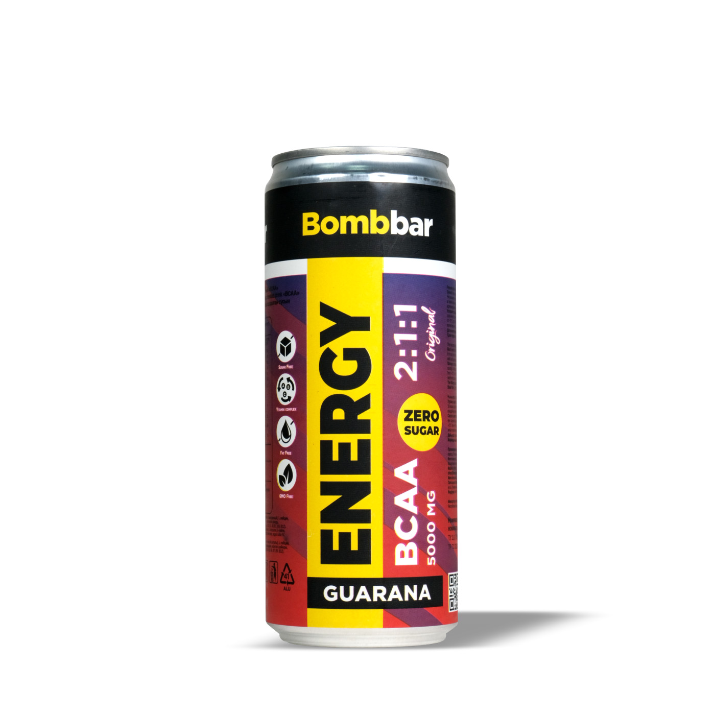 Энергетический напиток Bombbar ENERGY BCAA 2:1:1 Guarana 330 мл купить в  интернет-магазине 5lb с доставкой по Москве